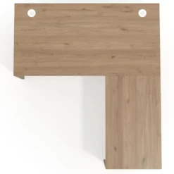 Mesa de Oficina en L Work Plus fondo 80 estructura naturale