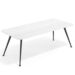 Mesa de oficina gran formato Tekno, fondo 100, patas aluminio inyectado, estructura negra