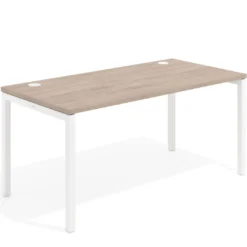Mesa de oficina Kube fondo 80cm estructura blanca