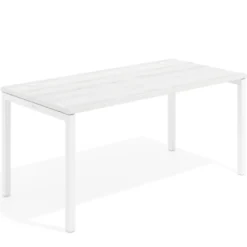 Mesa de oficina Kube fondo 80cm estructura blanca