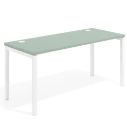 Mesa de oficina Kube fondo 68cm estructura blanca