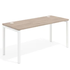 Mesa de oficina Kube fondo 68cm estructura blanca