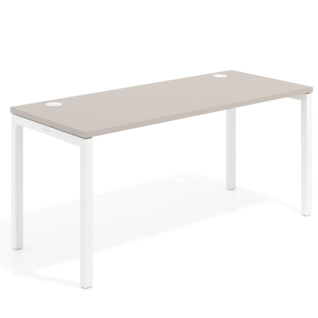 Mesa de oficina Kube fondo 68cm estructura blanca
