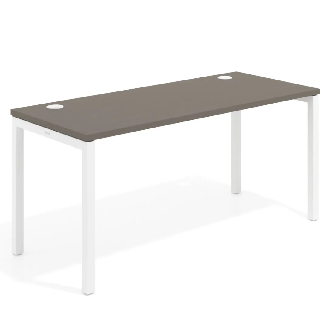 Mesa de oficina Kube fondo 68cm estructura blanca