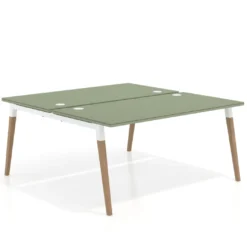 Mesa de oficina multipuesto Arki fondo 166 cm, sobre recto