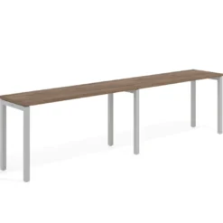 Mesa de oficina progresiva doble Kube, fondo 50cm, estructura aluminio