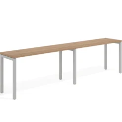 Mesa de oficina progresiva doble Kube, fondo 50cm, estructura aluminio