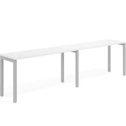 Mesa de oficina progresiva doble Kube, fondo 50cm, estructura aluminio
