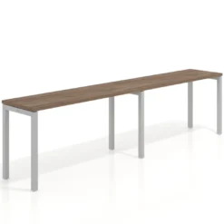 Mesa de oficina progresiva doble Kube, fondo 50cm, estructura aluminio