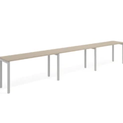 Mesa de oficina progresiva triple Kube, fondo 50cm, estructura aluminio