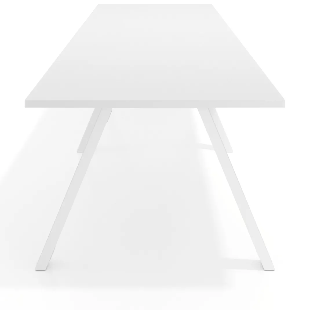 Mesa de oficina progresiva UvePro doble, fondo 100cm, estructura blanca