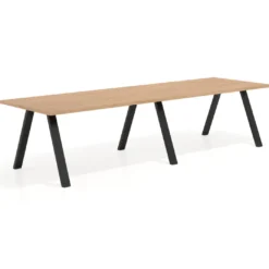 Mesa de oficina progresiva UvePro doble, fondo 100cm, estructura negra