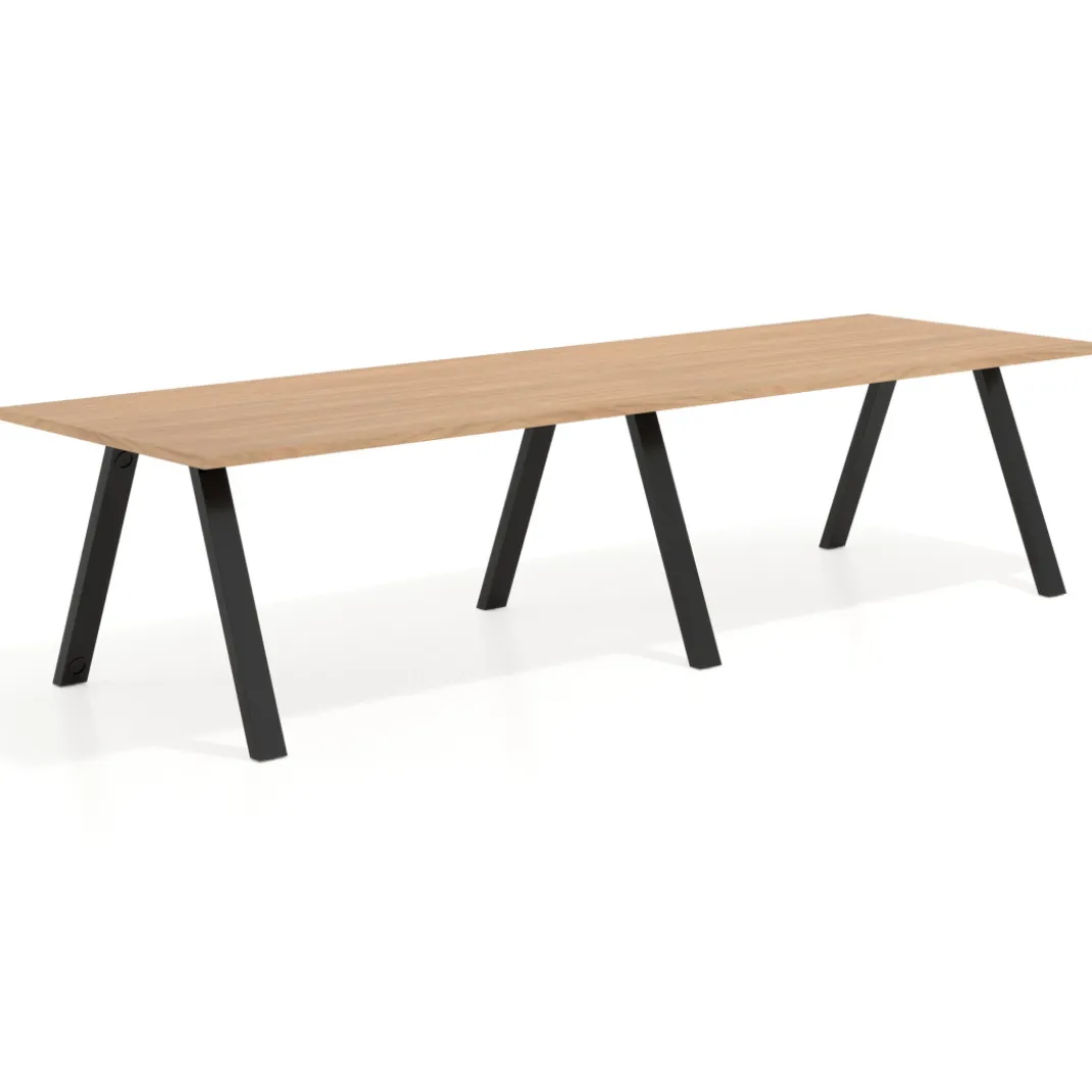 Mesa de oficina progresiva UvePro doble, fondo 100cm, estructura negra