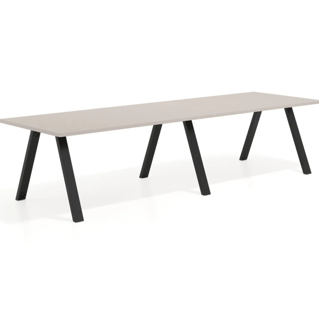 Mesa de oficina progresiva UvePro doble, fondo 100cm, estructura negra