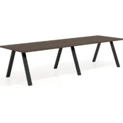 Mesa de oficina progresiva UvePro doble, fondo 100cm, estructura negra