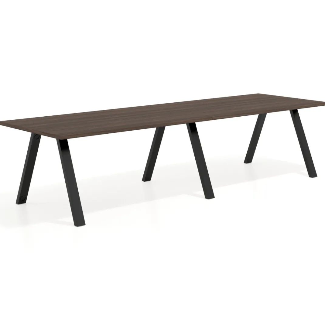 Mesa de oficina progresiva UvePro doble, fondo 100cm, estructura negra
