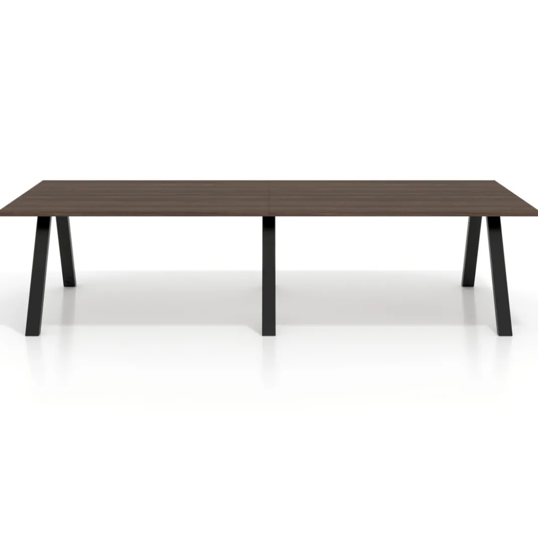 Mesa de oficina progresiva UvePro doble, fondo 100cm, estructura negra