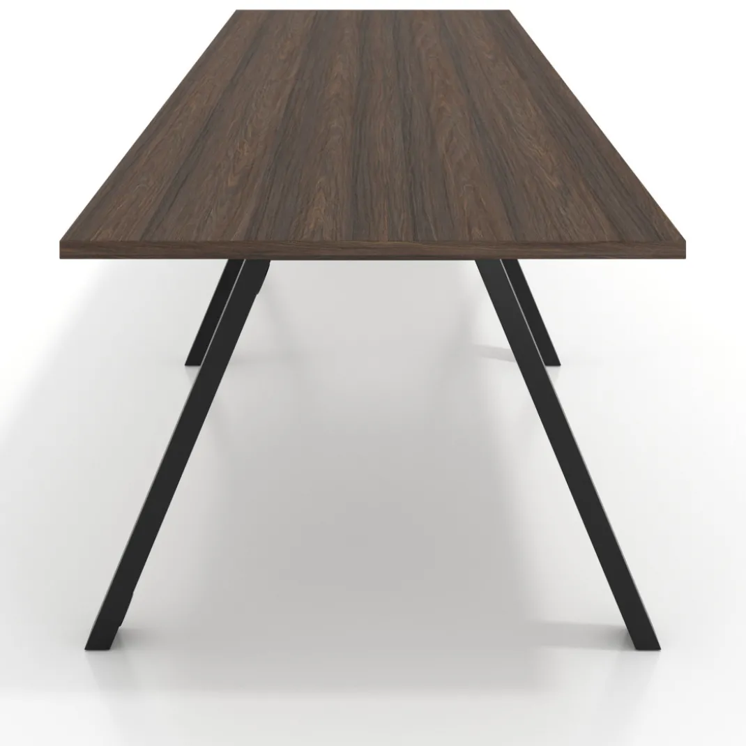 Mesa de oficina progresiva UvePro doble, fondo 100cm, estructura negra