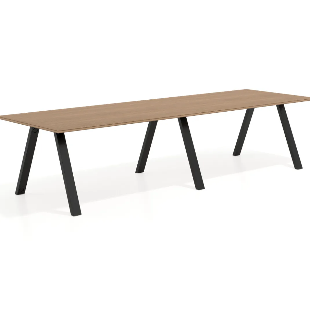 Mesa de oficina progresiva UvePro doble, fondo 100cm, estructura negra