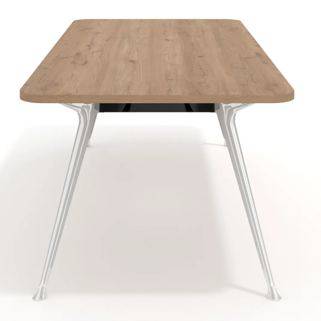 Mesa de oficina Tekno fondo 100, patas aluminio inyectado, estructura cromada