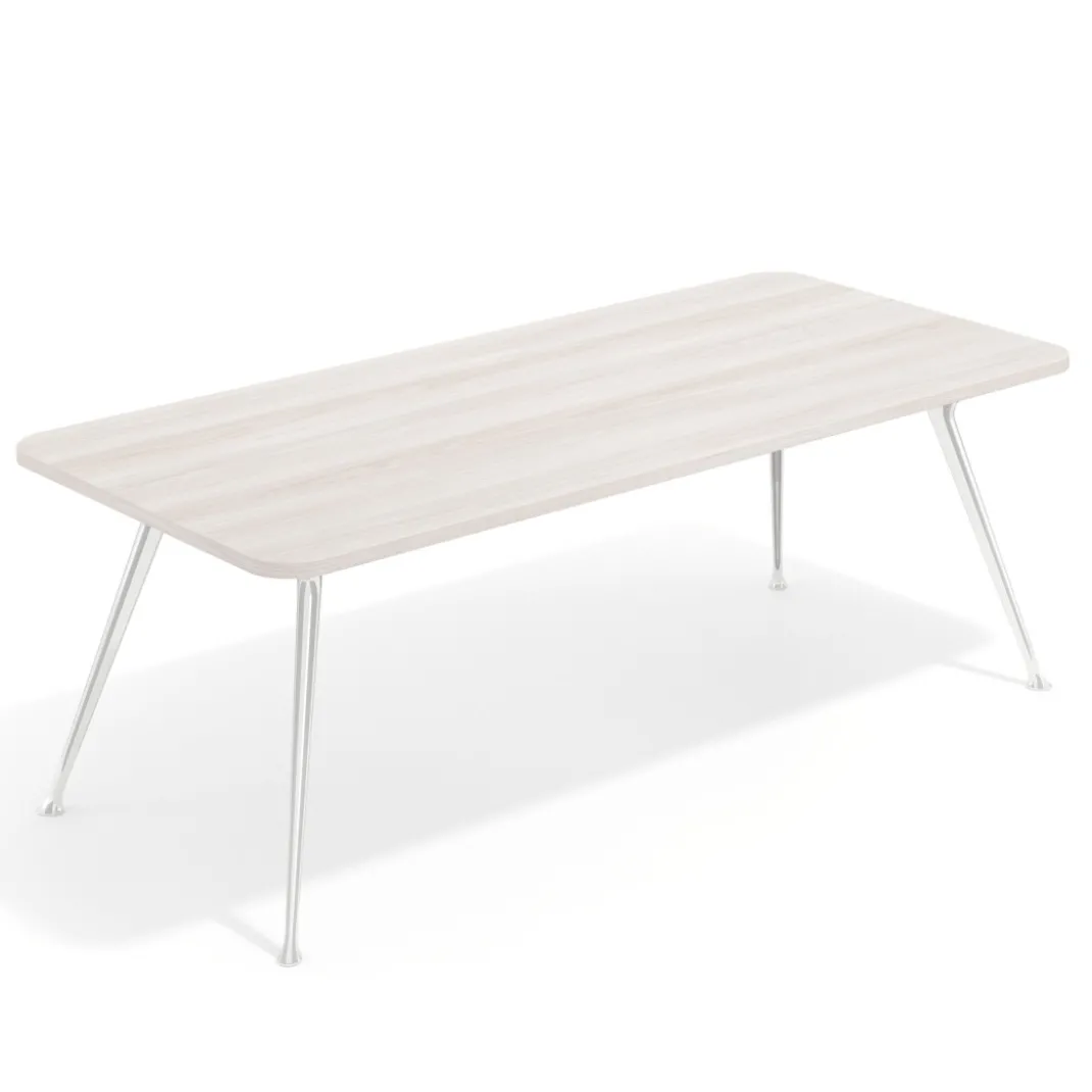 Mesa de oficina Tekno fondo 100, patas aluminio inyectado, estructura cromada