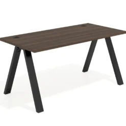 Mesa de oficina UvePro fondo 80cm, estructura negra con patas de metal