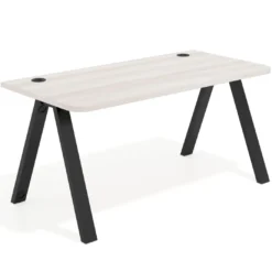 Mesa de oficina UvePro, sobre ergonómico 80cm, estructura negra con patas metálicas