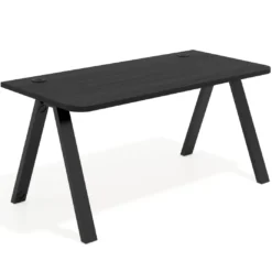 Mesa de oficina UvePro, sobre ergonómico 80cm, estructura negra con patas metálicas