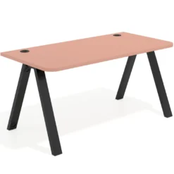 Mesa de oficina UvePro, sobre ergonómico 80cm, estructura negra con patas metálicas