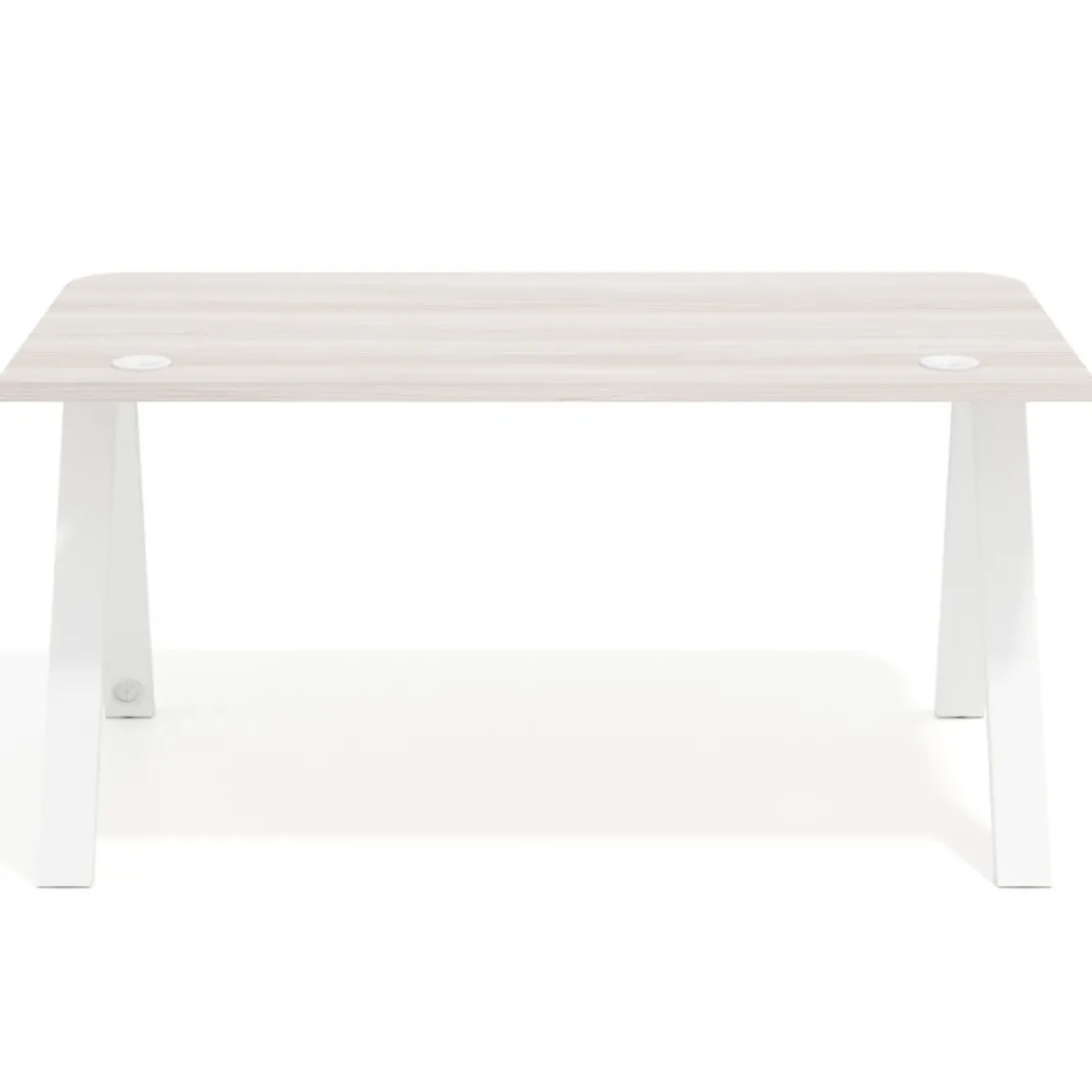 Mesa de oficina UvePro, sobre ergonómico 80cm, estructura negra con patas metálicas