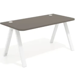 Mesa de oficina UvePro, sobre ergonómico 80cm, estructura blanca con patas metálicas