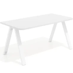 Mesa de oficina UvePro, sobre ergonómico 80cm, estructura negra con patas metálicas
