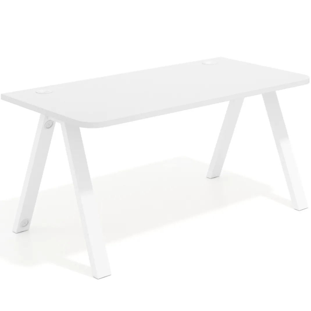 Mesa de oficina UvePro, sobre ergonómico 80cm, estructura negra con patas metálicas