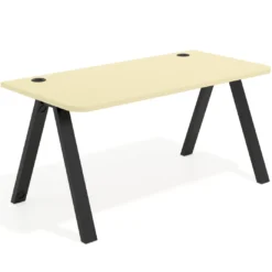 Mesa de oficina UvePro, sobre ergonómico 80cm, estructura negra con patas metálicas