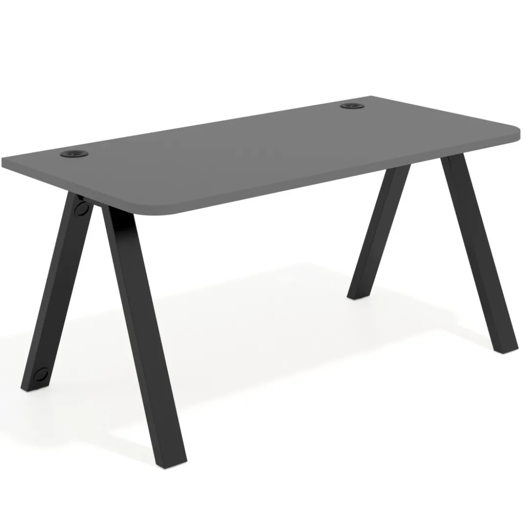 Mesa de oficina UvePro, sobre ergonómico 80cm, estructura blanca con patas metálicas
