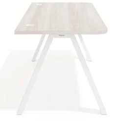 Mesa de oficina UvePro, sobre ergonómico 80cm, estructura negra con patas metálicas