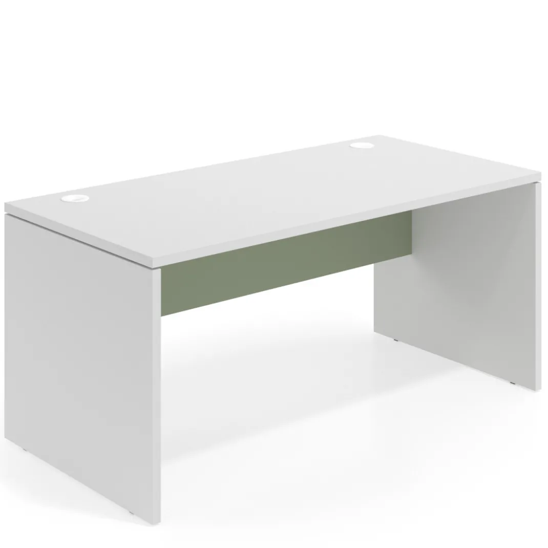 Mesa de Oficina Work Plus fondo 80 estructura blanco mate
