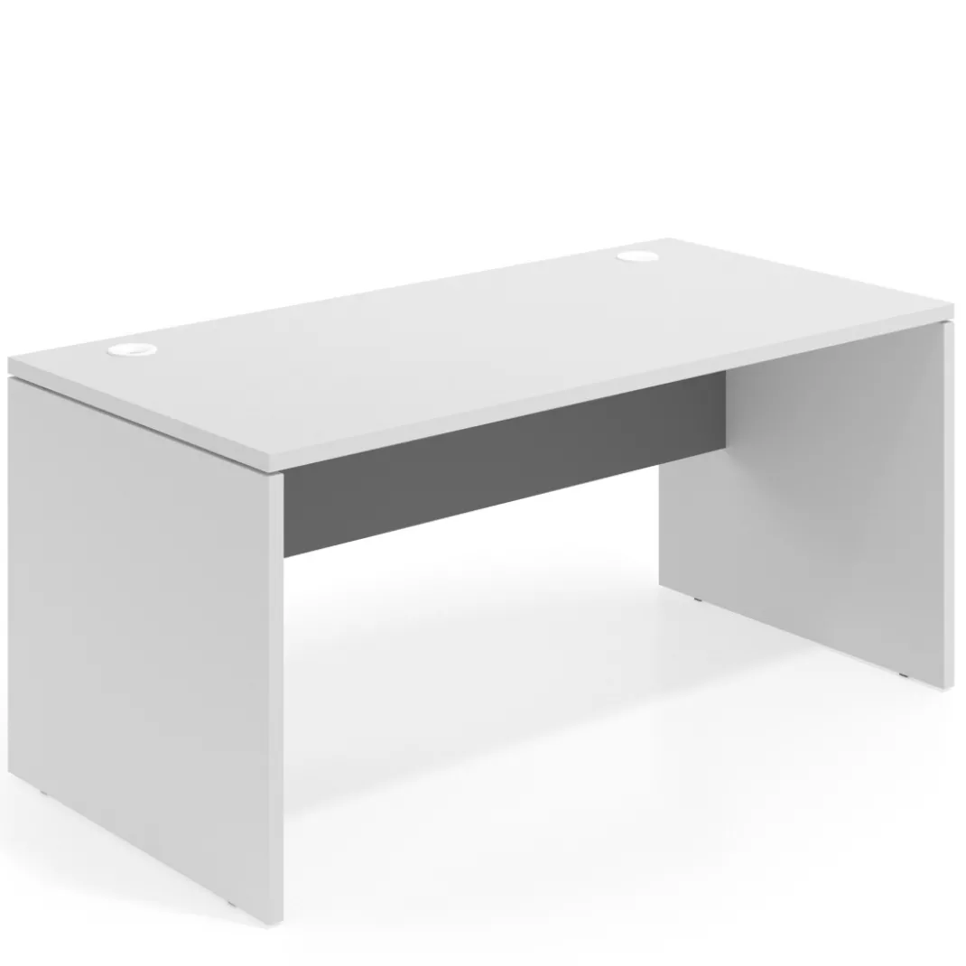 Mesa de Oficina Work Plus fondo 80 estructura blanco mate
