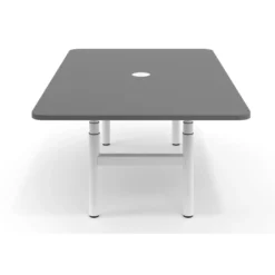Mesa de Reuniones Elevable Erghos Core estructura blanca canto curvo