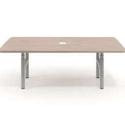 Mesa de Reuniones Elevable Erghos Core estructura aluminio canto curvo