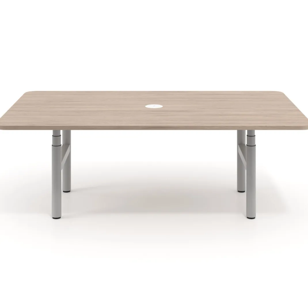 Mesa de Reuniones Elevable Erghos Core estructura aluminio canto curvo