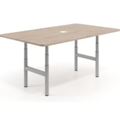 Mesa de Reuniones Elevable Erghos Core estructura aluminio canto curvo
