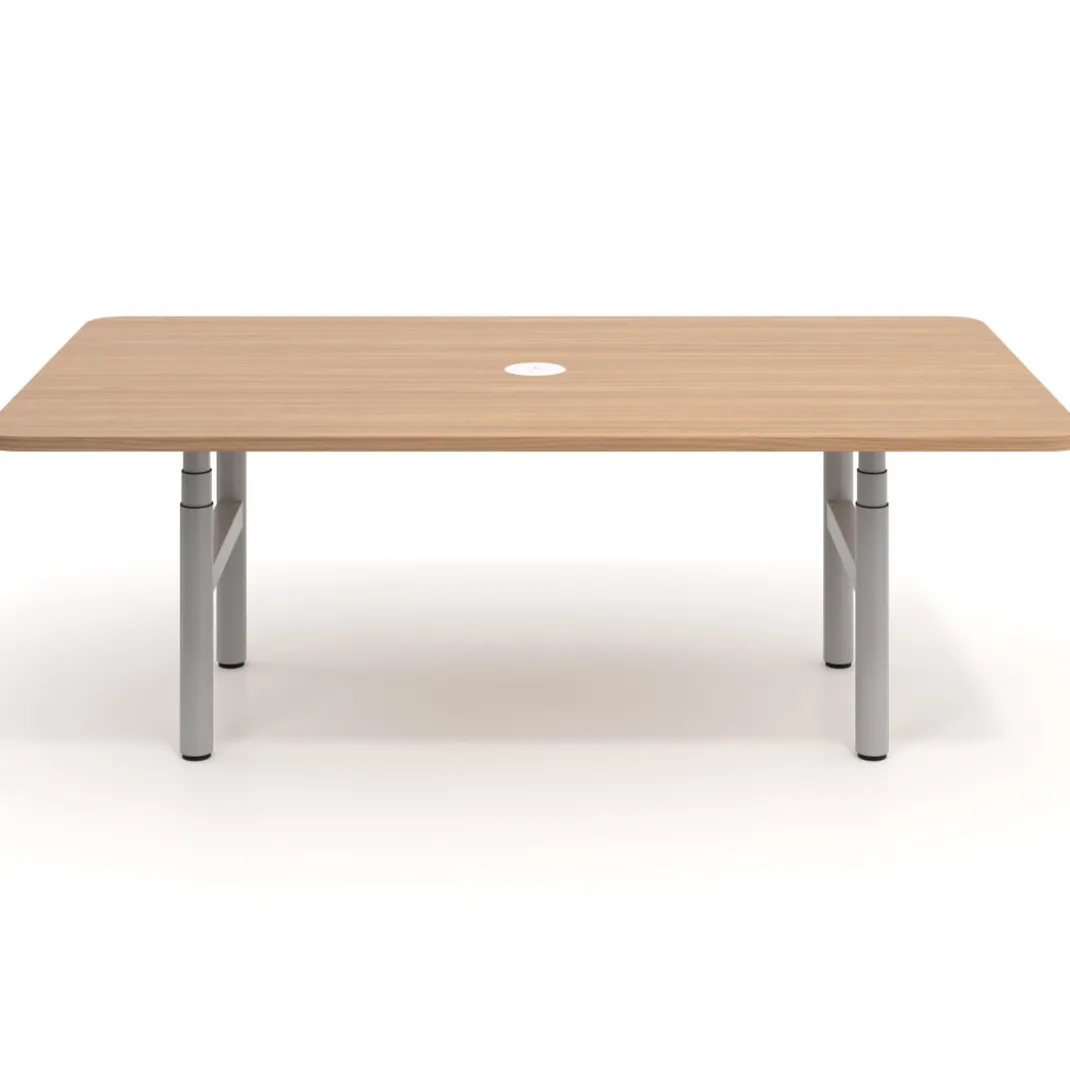 Mesa de Reuniones Elevable Erghos Core estructura aluminio canto curvo
