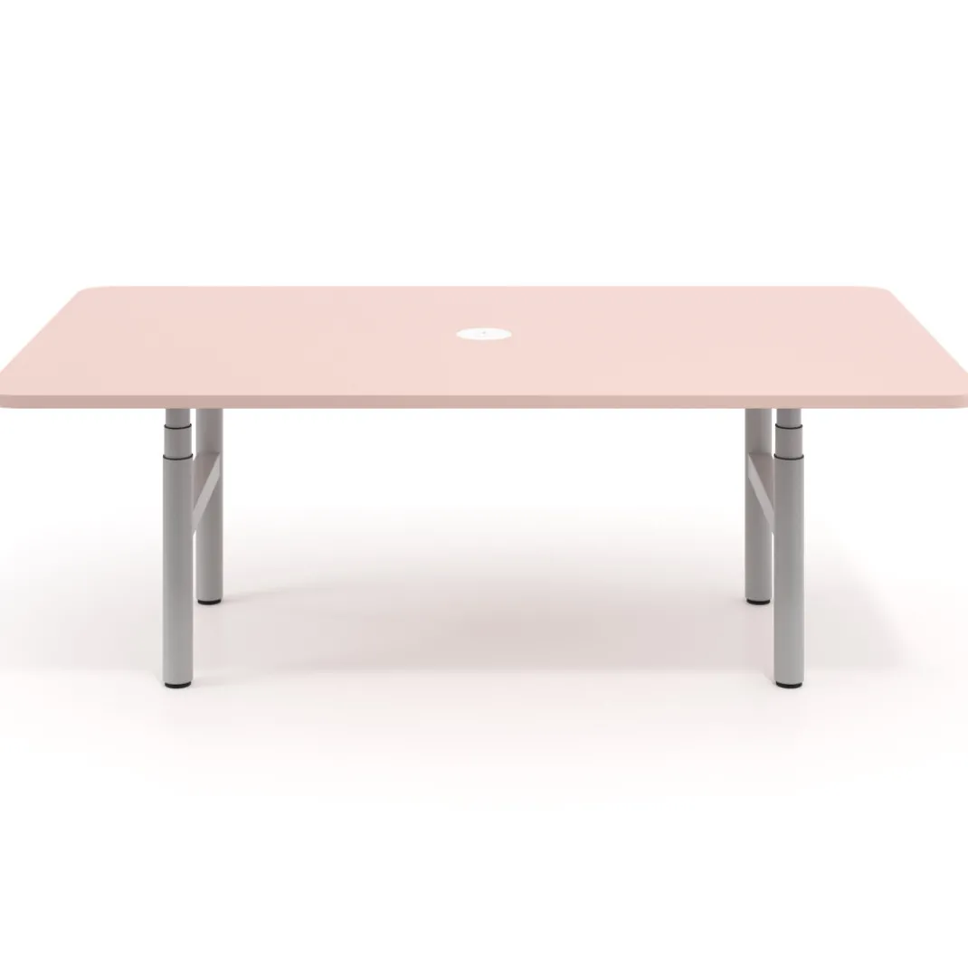 Mesa de Reuniones Elevable Erghos Core estructura aluminio canto curvo