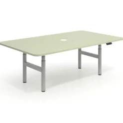 Mesa de Reuniones Elevable Erghos Core estructura aluminio canto curvo