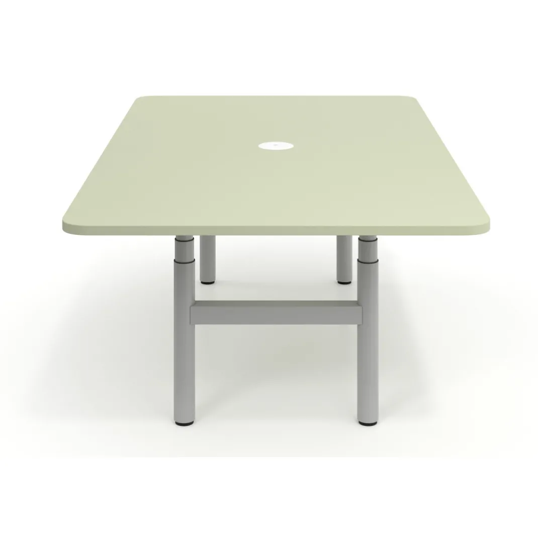 Mesa de Reuniones Elevable Erghos Core estructura aluminio canto curvo