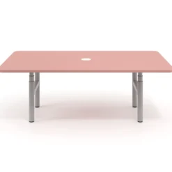 Mesa de Reuniones Elevable Erghos Core estructura aluminio canto curvo