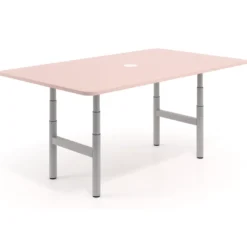 Mesa de Reuniones Elevable Erghos Core estructura aluminio canto curvo
