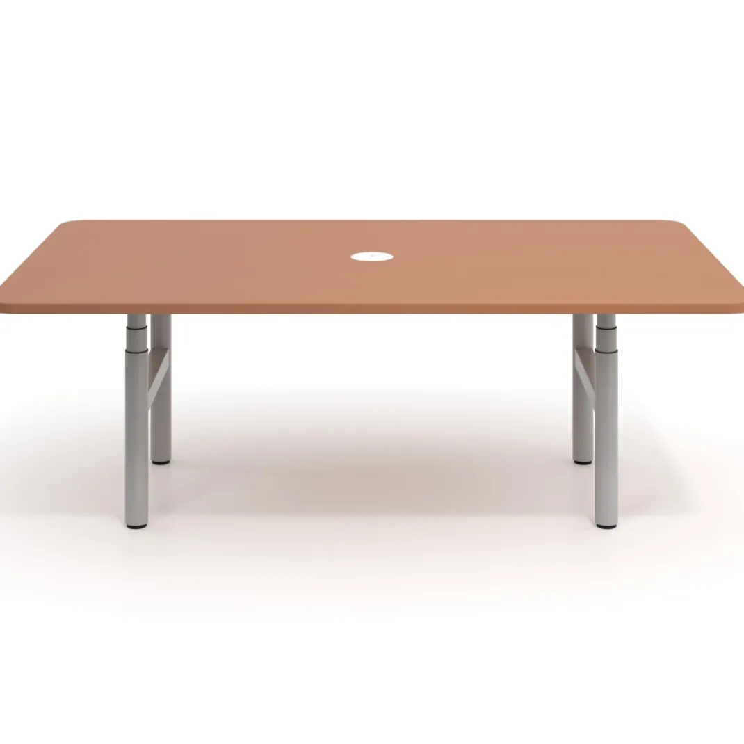 Mesa de Reuniones Elevable Erghos Core estructura aluminio canto curvo