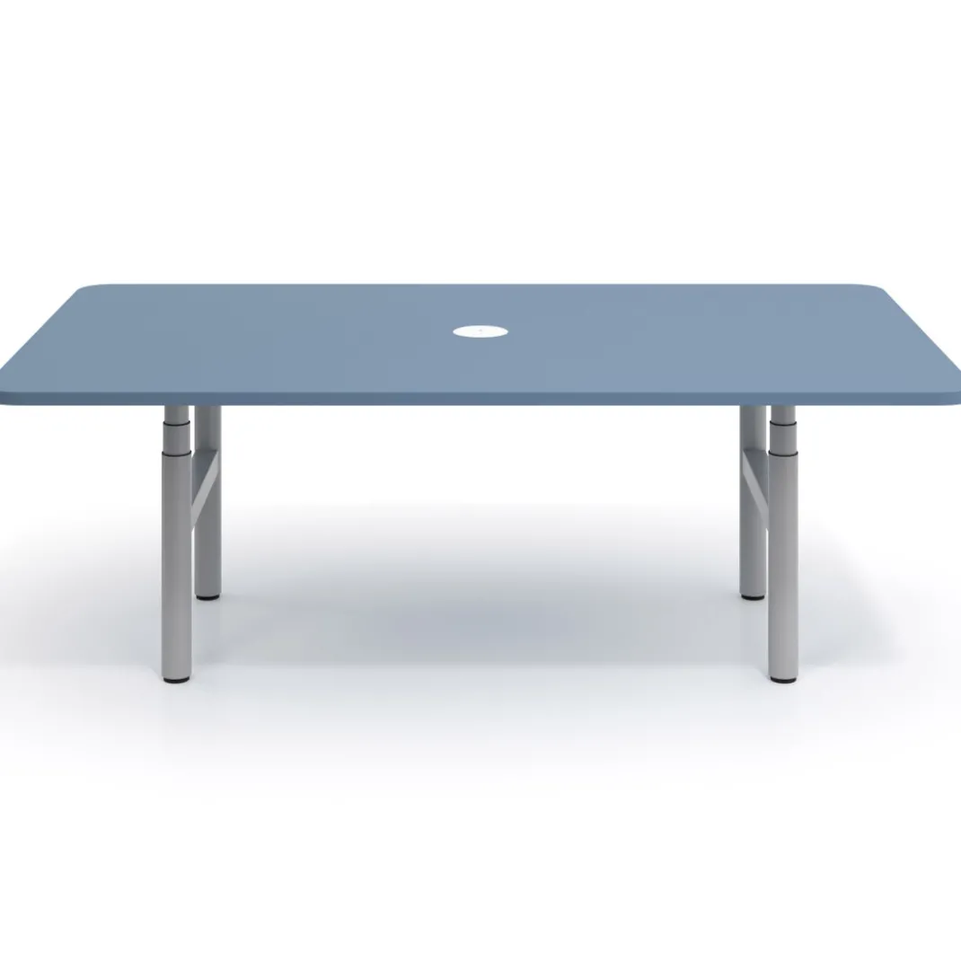 Mesa de Reuniones Elevable Erghos Core estructura aluminio canto curvo